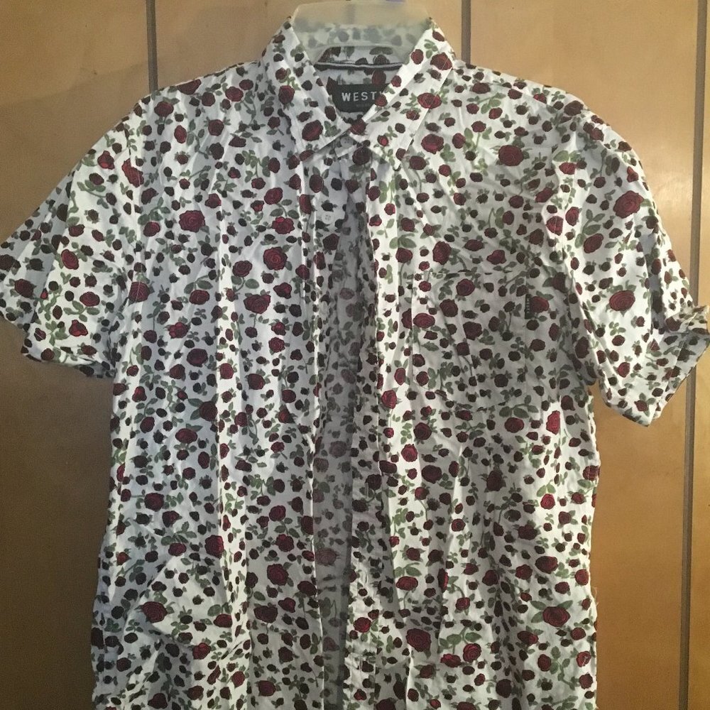 Westy Woman's Shirt Rose Print Size Large